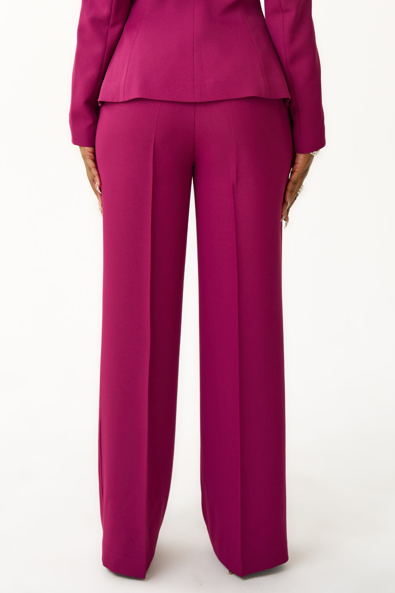 Ava Tailored Trousers in Soft Berry