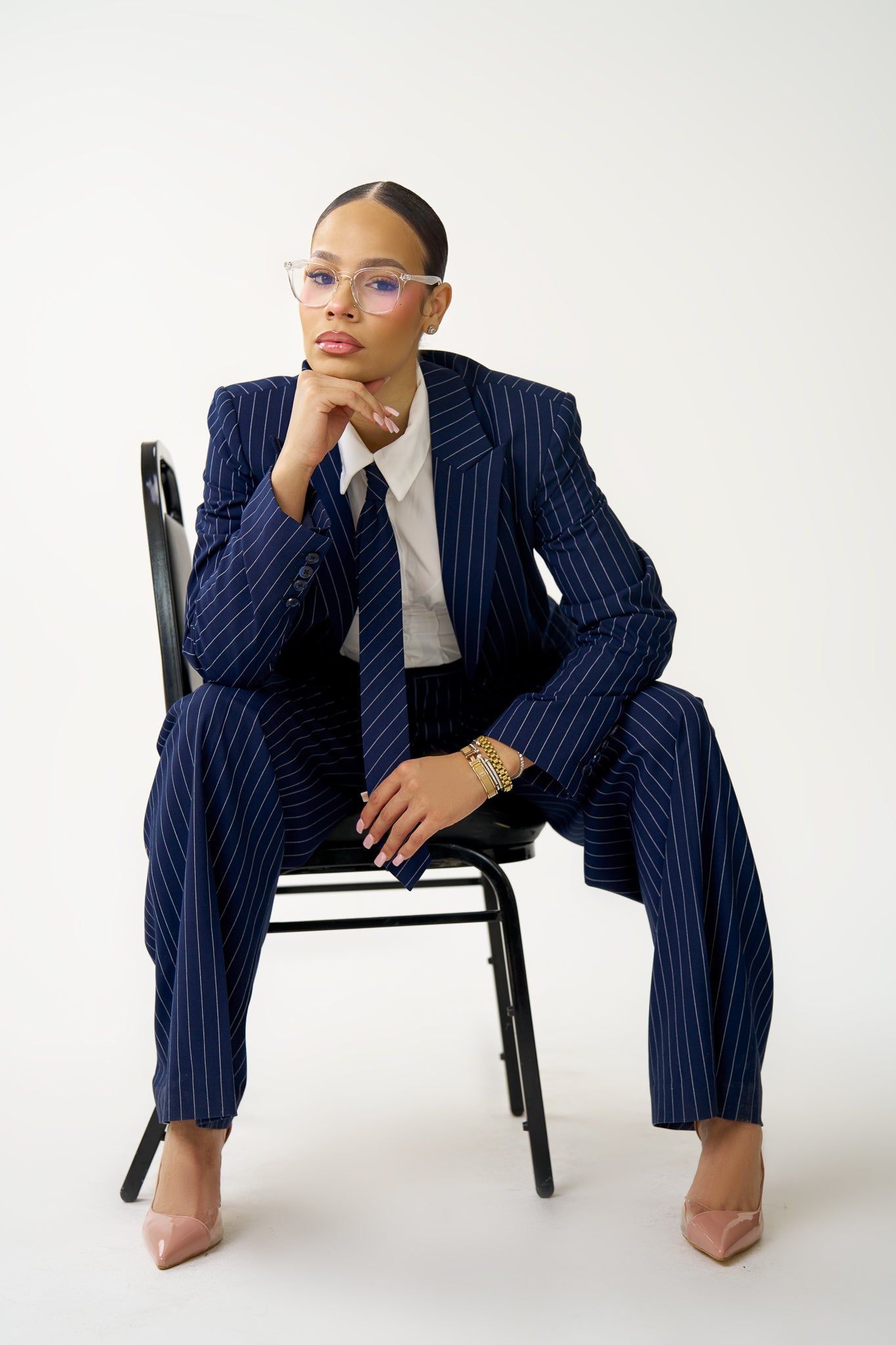 Milan Navy Pinstripe Suit