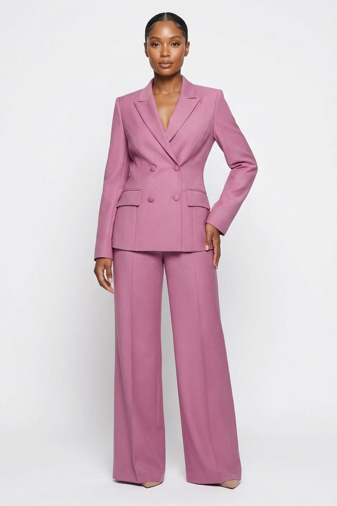 womens pink suit dress Sloane Double Breasted Suit