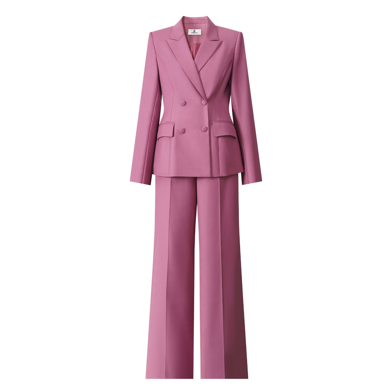 Sloane Double-Breasted Blazer in Mauve Pink
