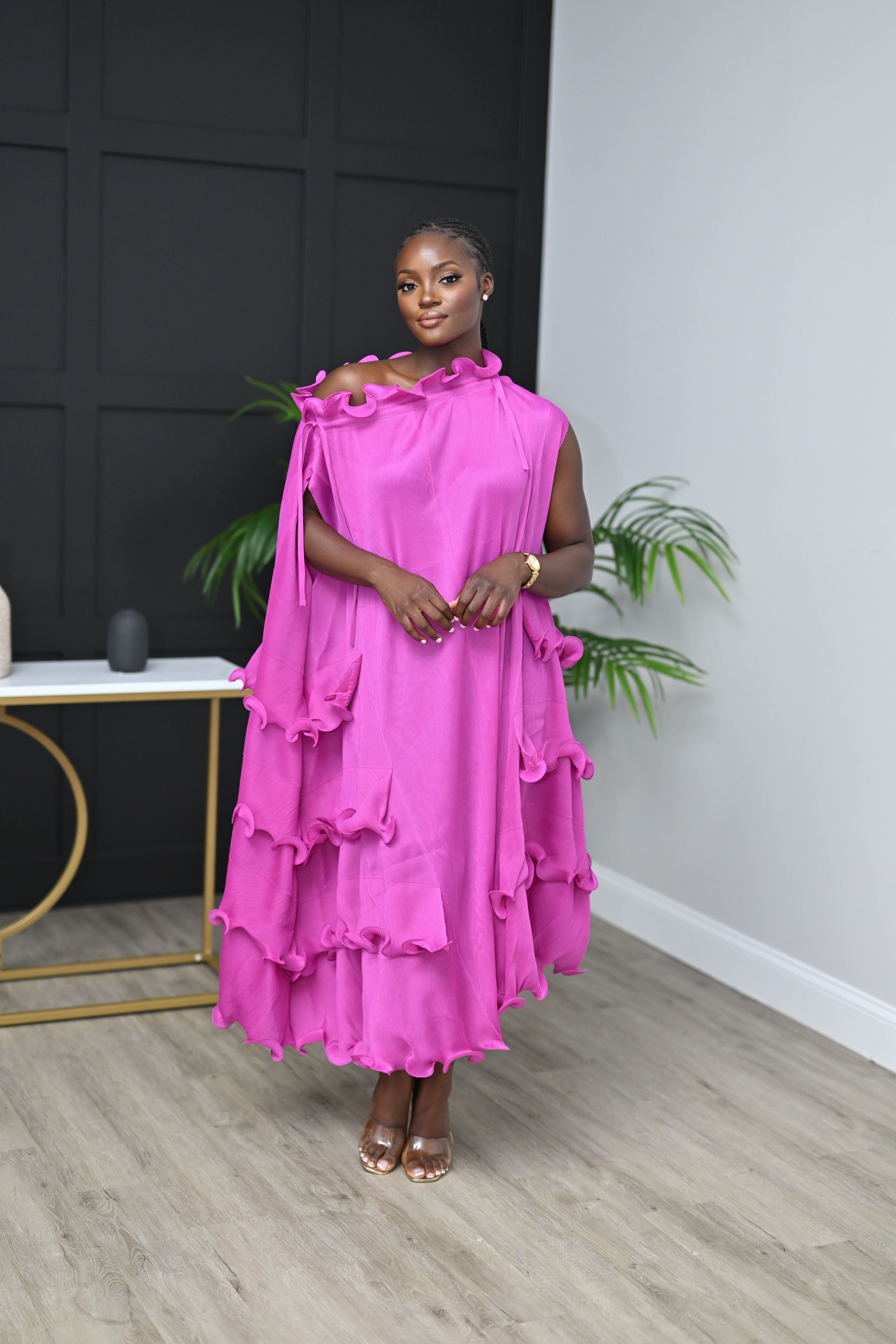 Melina Pleated Dress - Belle Business Wear