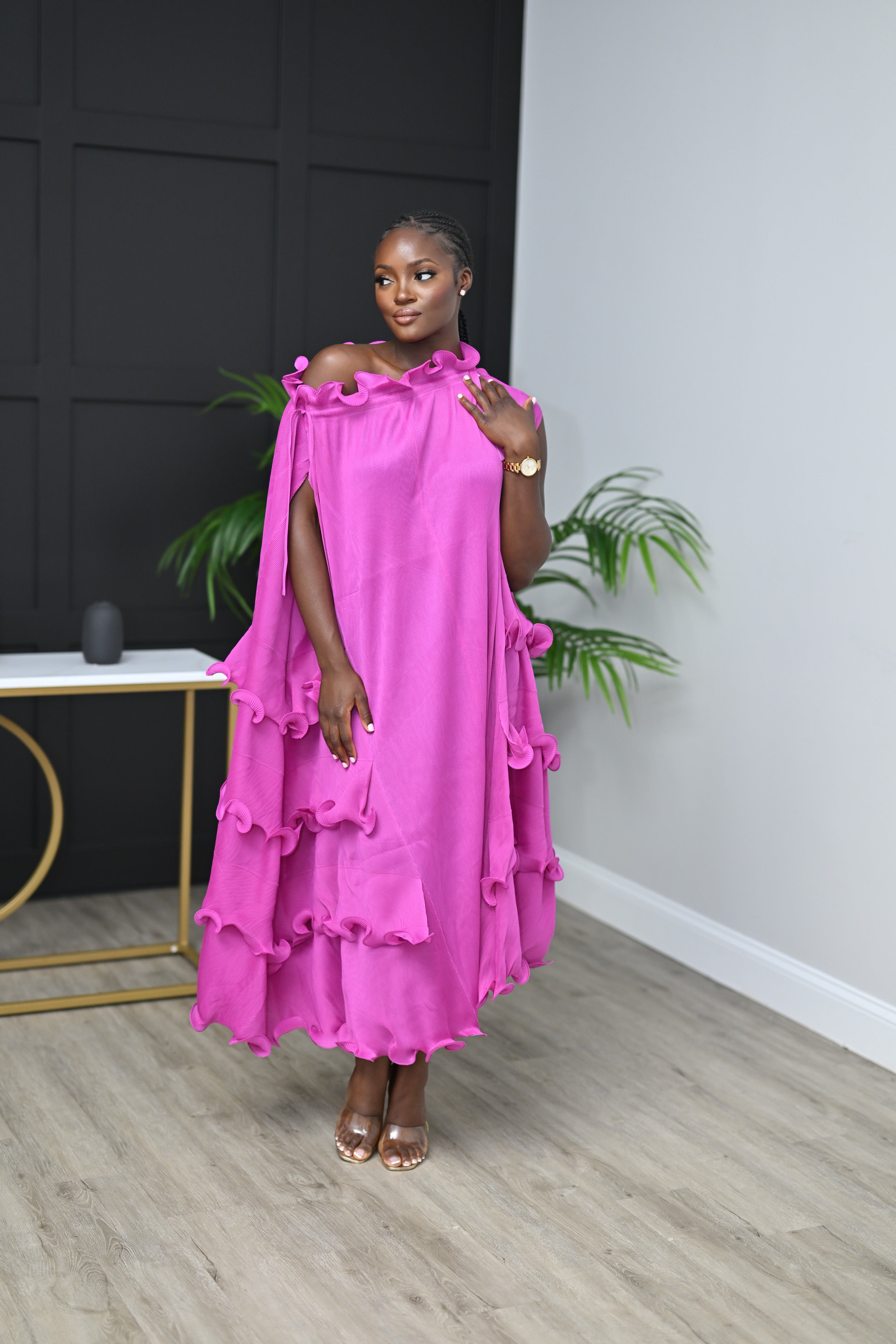 Melina Pleated Dress - Belle Business Wear