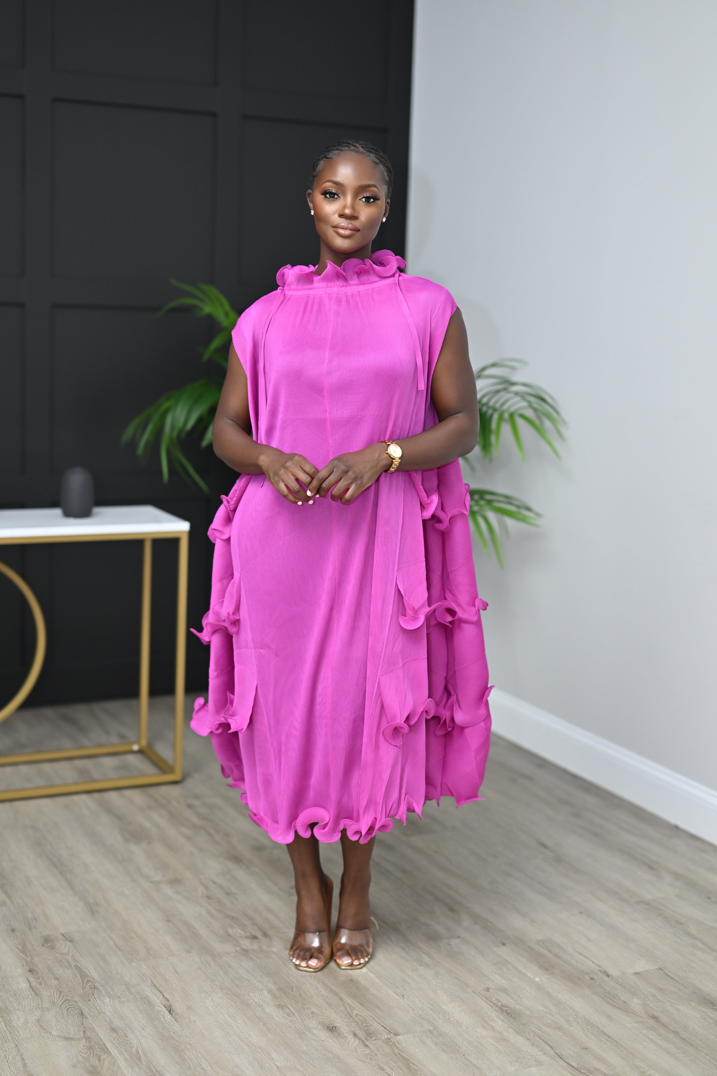 Melina Pleated Dress - Belle Business Wear