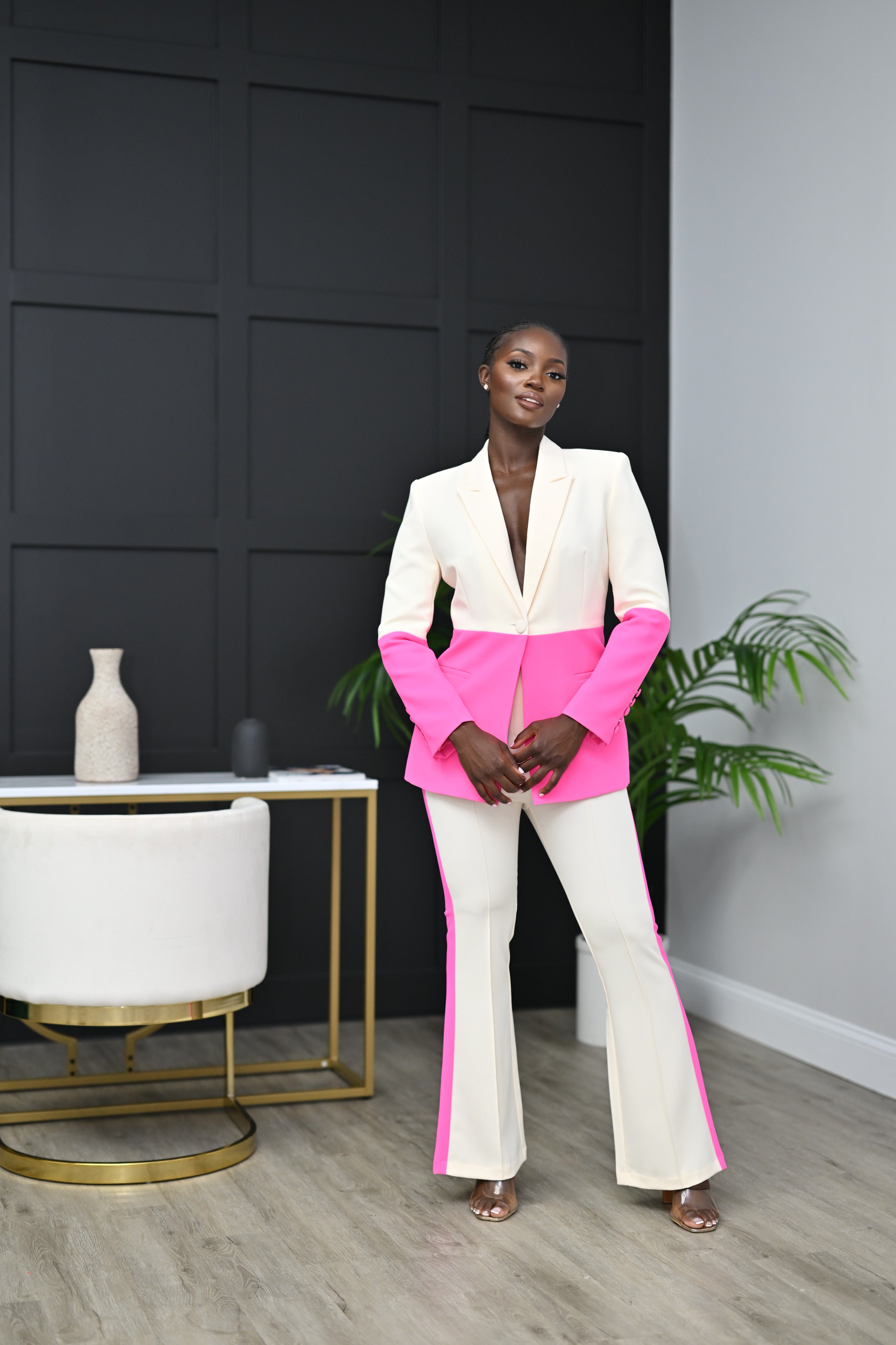 Cut The Check Suit - Belle Business Wear