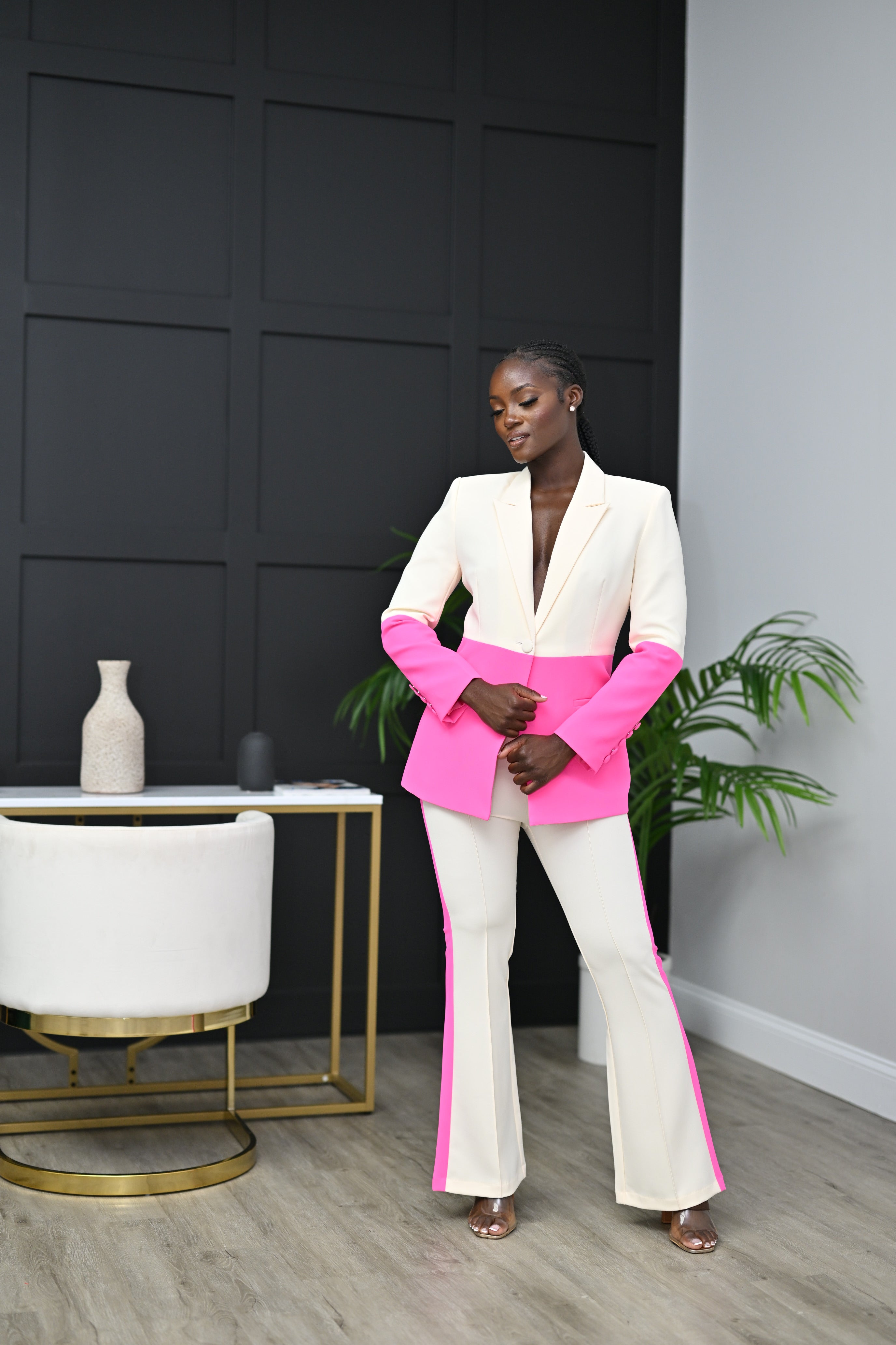 Cut The Check Suit - Belle Business Wear