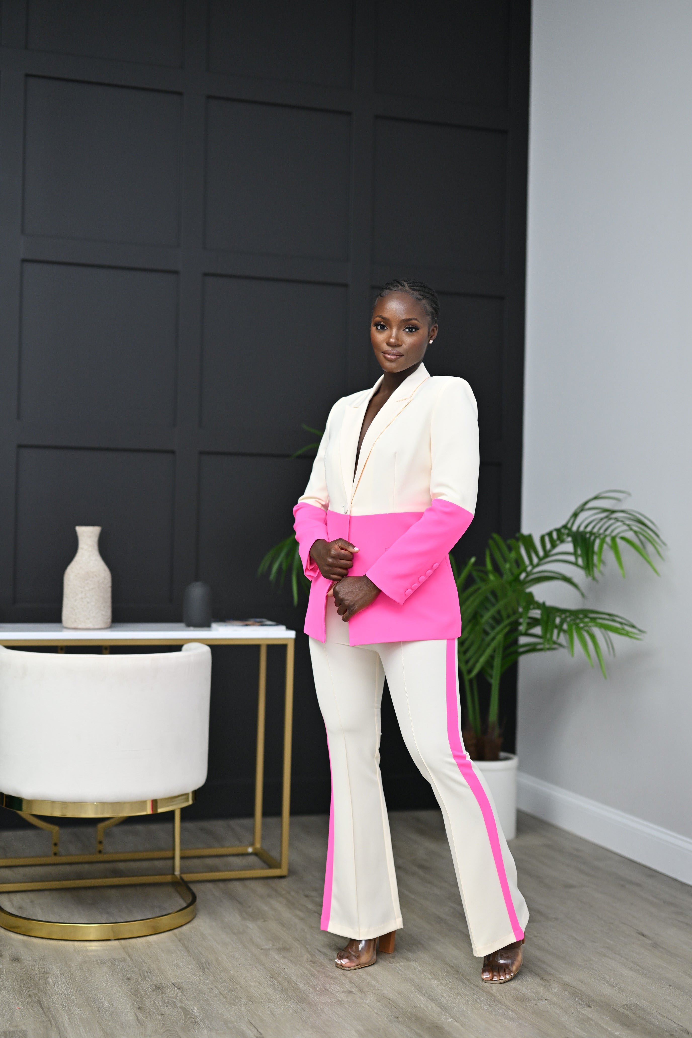 Cut The Check Suit - Belle Business Wear