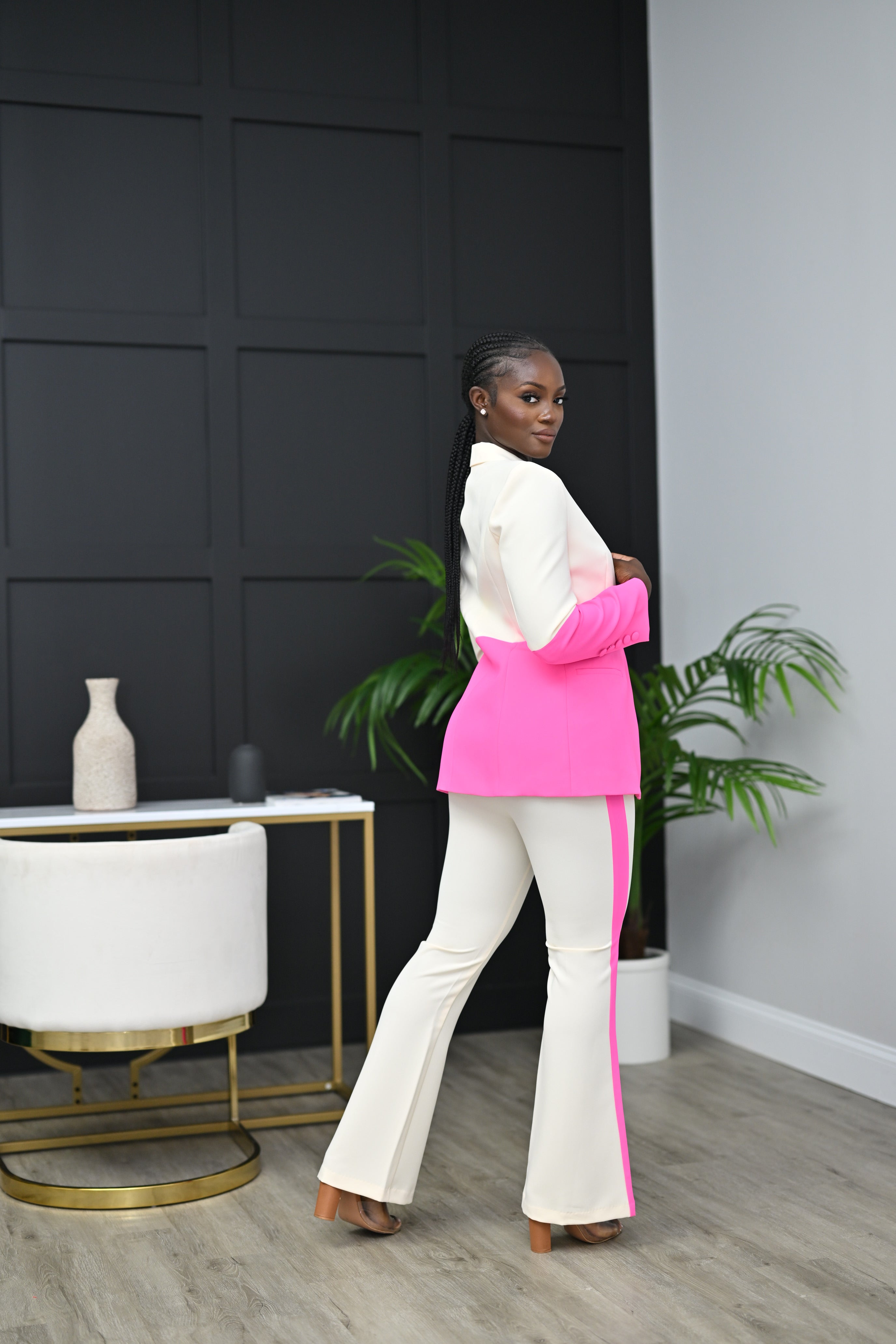 Cut The Check Suit - Belle Business Wear