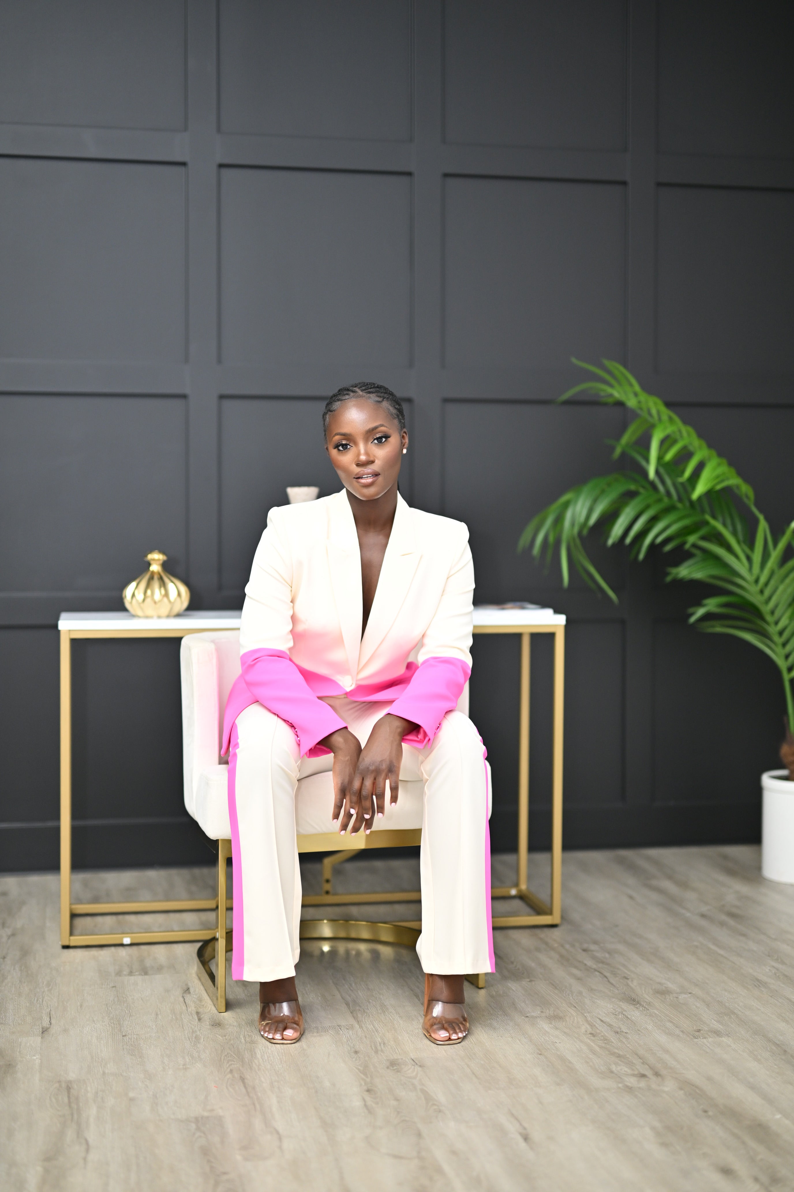 Cut The Check Suit - Belle Business Wear