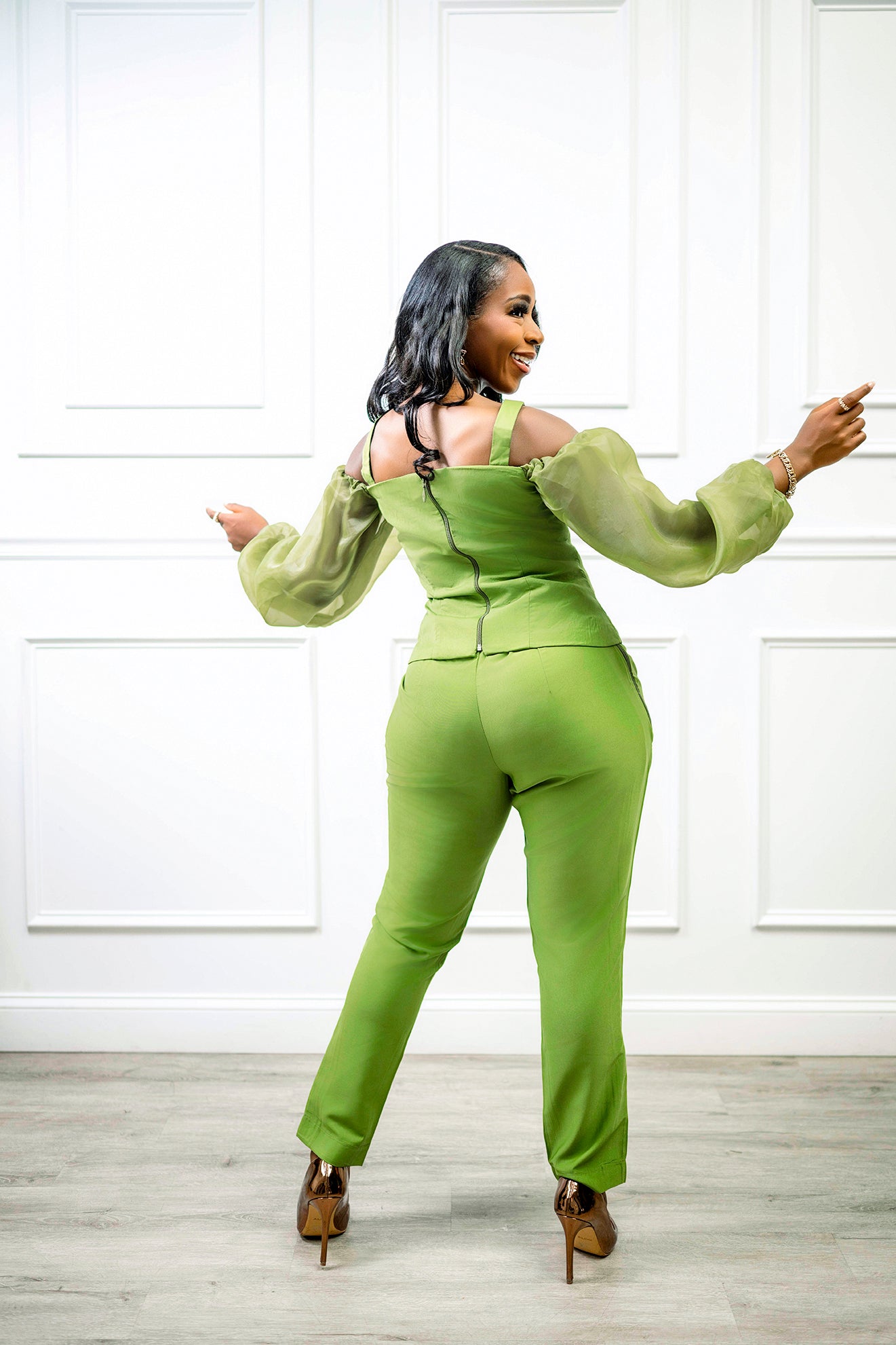 Victorious en Vert 2 piece set - Belle Distinguèe