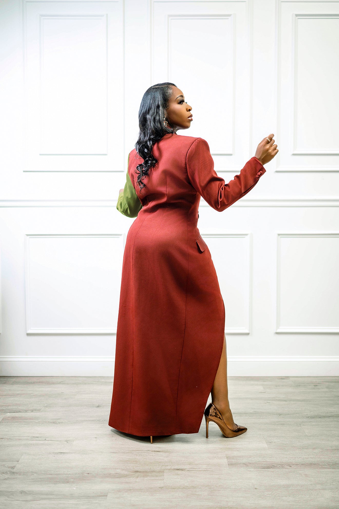 Style and Grace 2 toned blazer dress - Belle Business Wear
