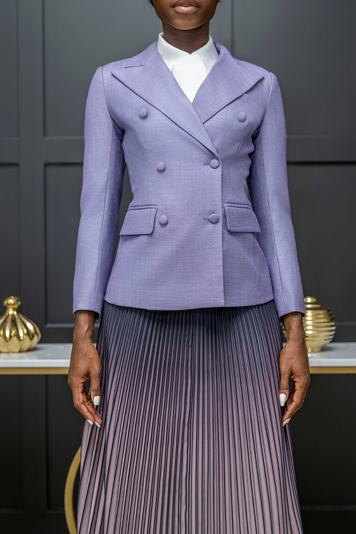 Lavish Lavendar Blazer - Belle Distinguèe