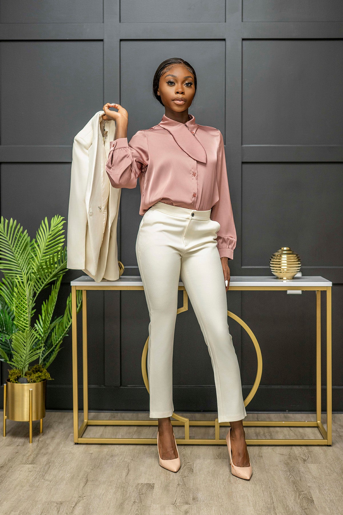 Ivory Elegance Suit (Preorder) - Belle Business Wear