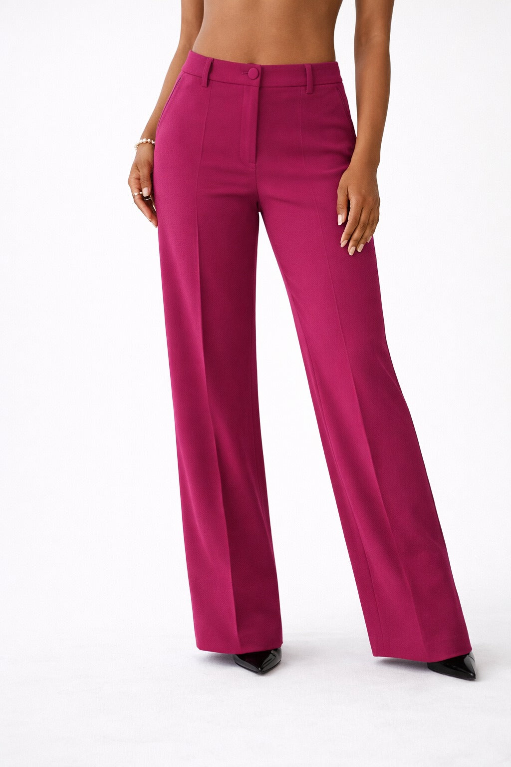 Ava Tailored Trousers in Soft Berry