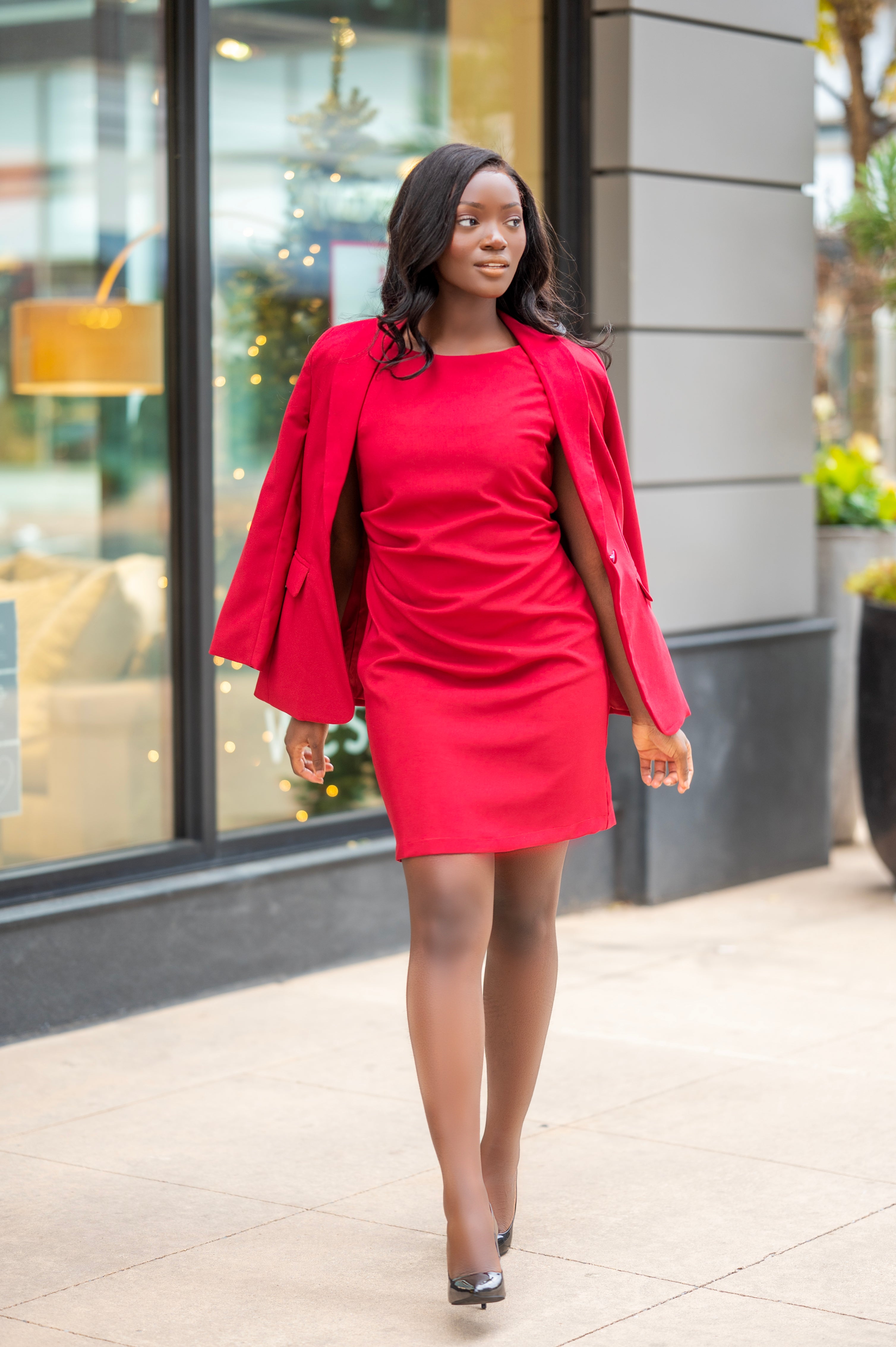 Corporate Lady Two Piece Dress Blazer - Belle Business Wear