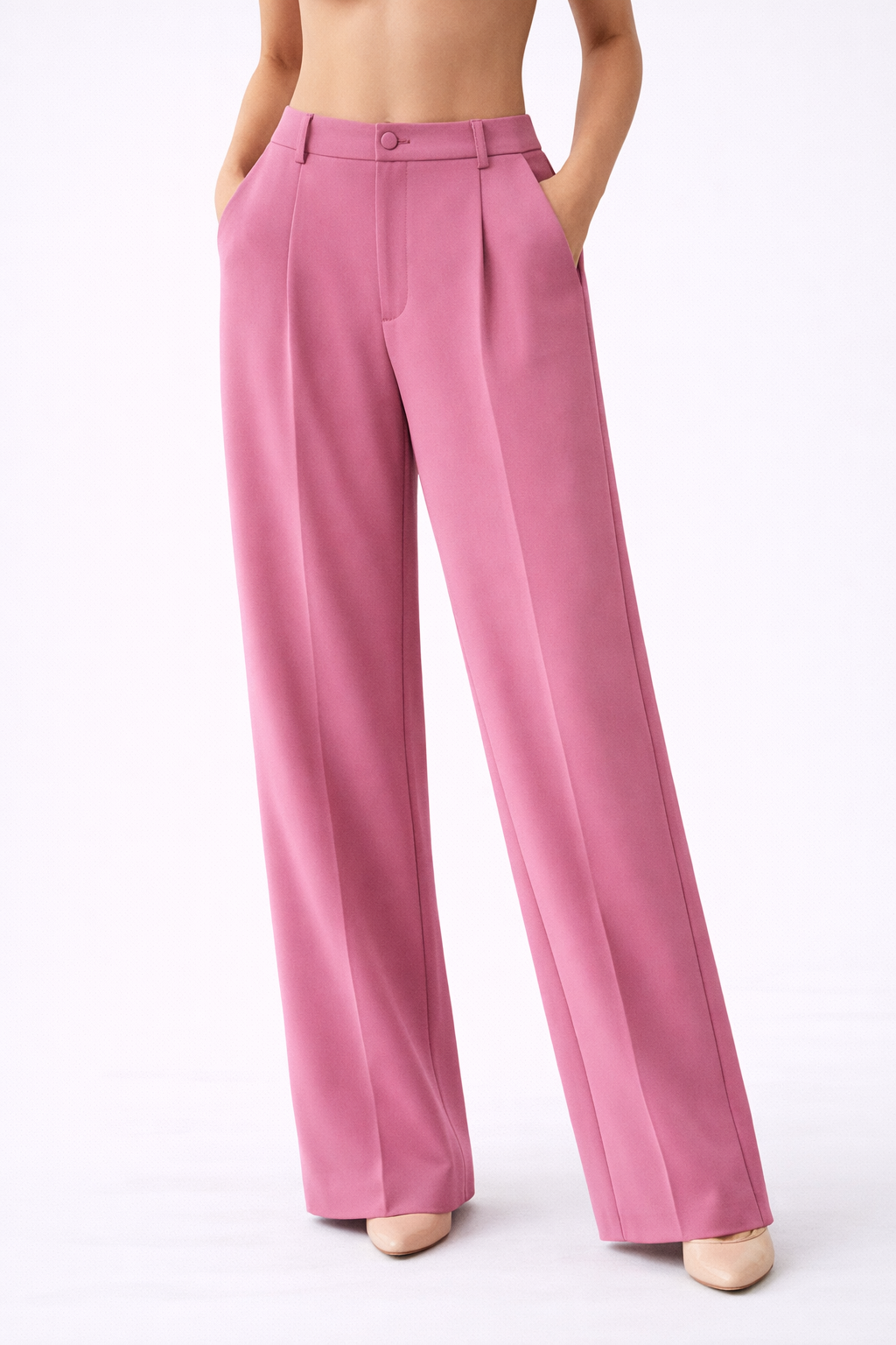 Sloane Tailored Trousers in Mauve Pink