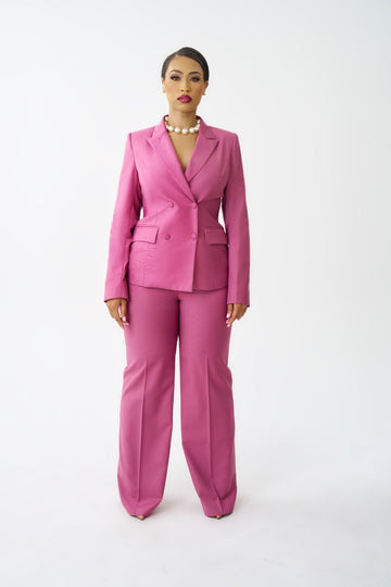 Sloane Double Breasted Pant Suit - Belle Distinguèe 