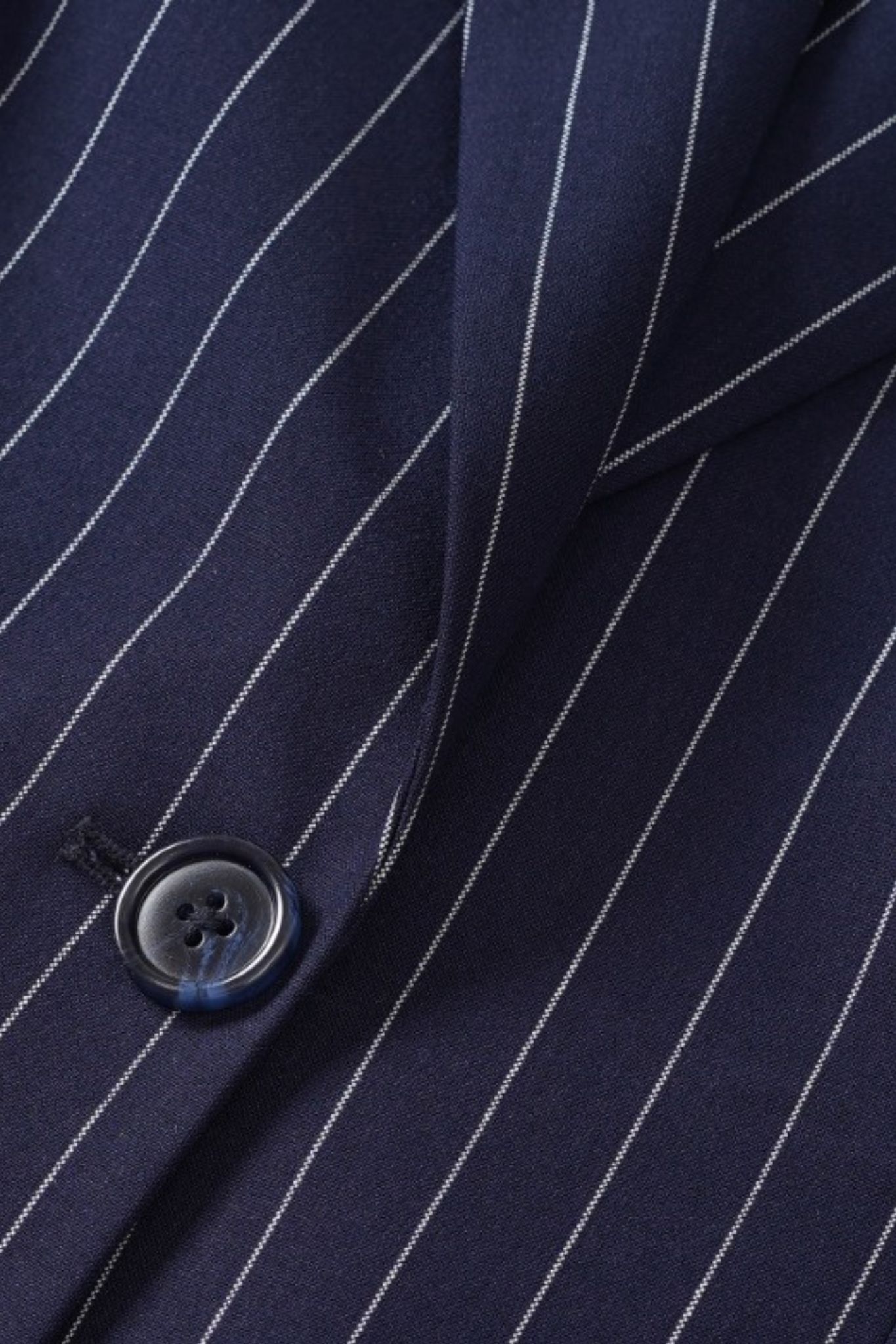 Milan Tailored Pinstripe Blazer in Navy
