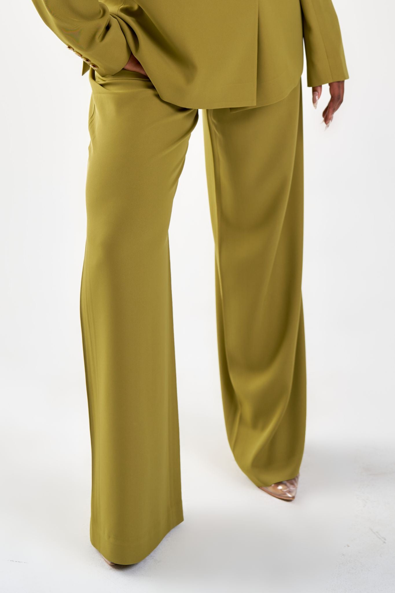 Monroe Tailored Trousers in Olive Green